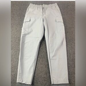 Nike Womens Cotton/Nylon Elastic Waist Cargo Pants Size M (30x28) Light Gray
